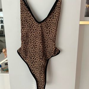 Tigermist low tie back cheetah one piece swimsuit